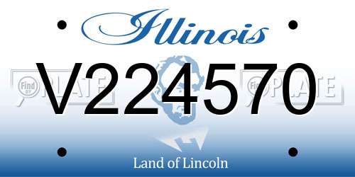 V224570 Illinois License Plate