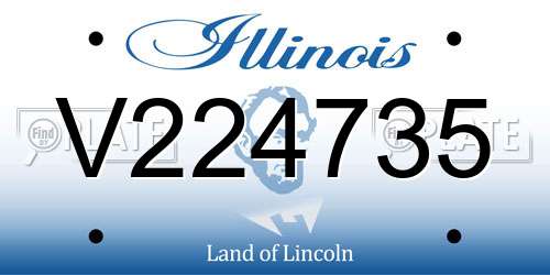 V224735 Illinois License Plate