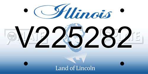 V225282 Illinois License Plate