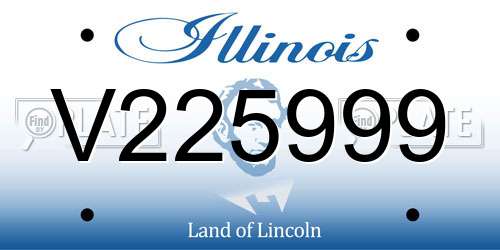 V225999 Illinois License Plate