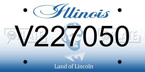 V227050 Illinois License Plate