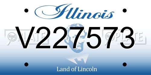 V227573 Illinois License Plate