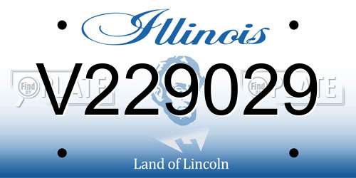 V229029 Illinois License Plate