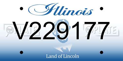 V229177 Illinois License Plate