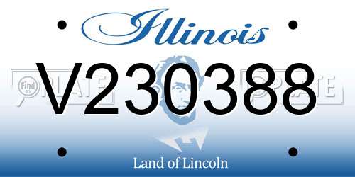 V230388 Illinois License Plate