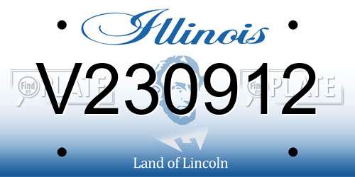 V230912 Illinois License Plate