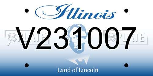 V231007 Illinois License Plate