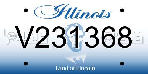 V231368 Illinois License Plate