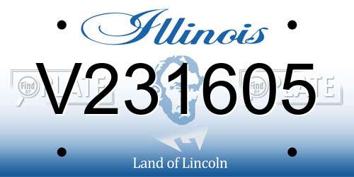 V231605 Illinois License Plate