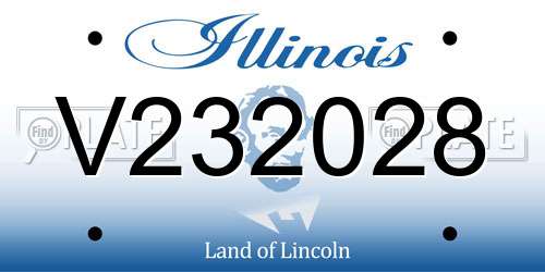 V232028 Illinois License Plate