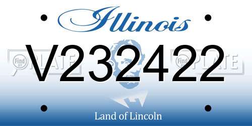 V232422 Illinois License Plate