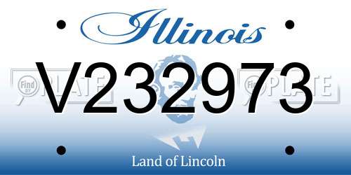 V232973 Illinois License Plate