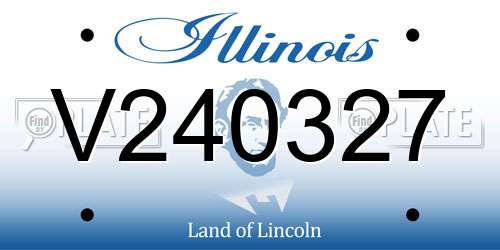 V240327 Illinois License Plate