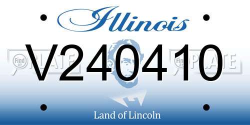 V240410 Illinois License Plate