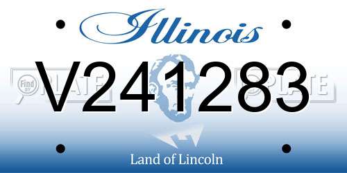 V241283 Illinois License Plate