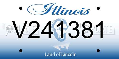 V241381 Illinois License Plate