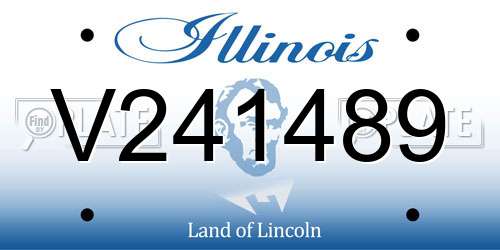 V241489 Illinois License Plate