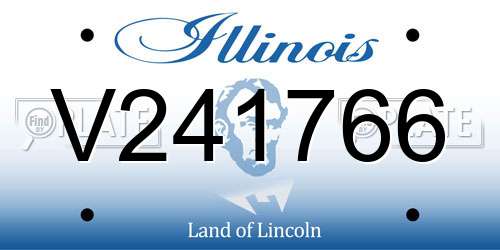 V241766 Illinois License Plate
