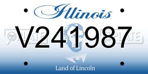 V241987 Illinois License Plate