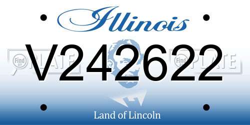 V242622 Illinois License Plate