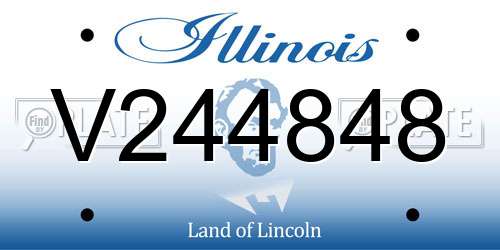 V244848 Illinois License Plate