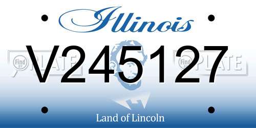 V245127 Illinois License Plate