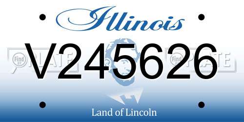 V245626 Illinois License Plate