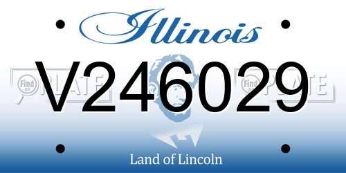 V246029 Illinois License Plate