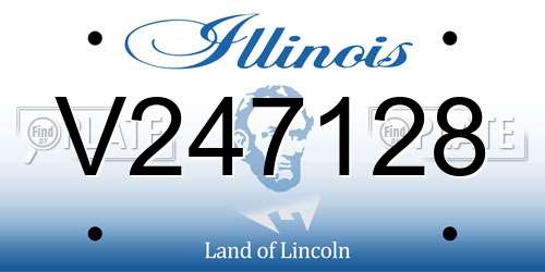 V247128 Illinois License Plate