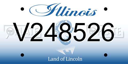 V248526 Illinois License Plate