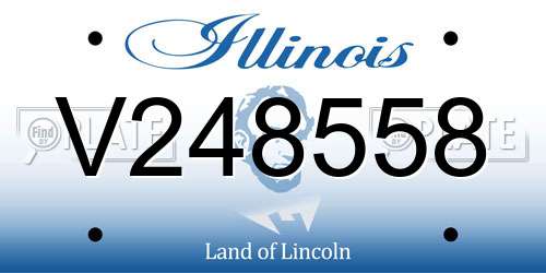 V248558 Illinois License Plate