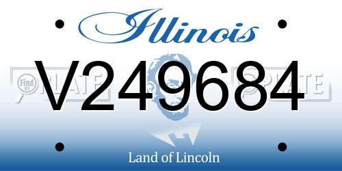 V249684 Illinois License Plate