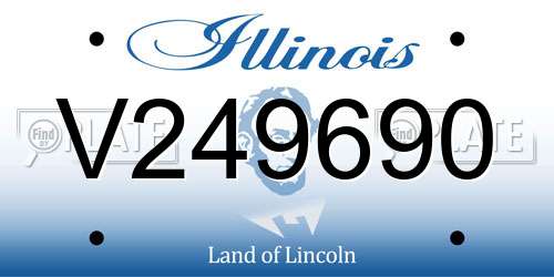 V249690 Illinois License Plate