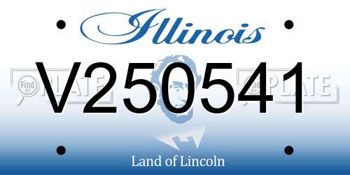 V250541 Illinois License Plate