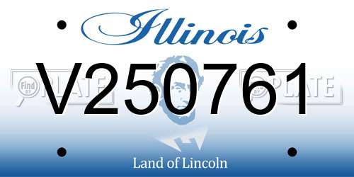 V250761 Illinois License Plate
