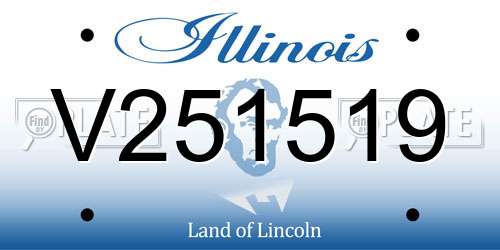V251519 Illinois License Plate