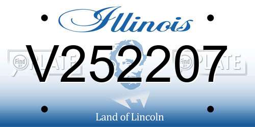 V252207 Illinois License Plate