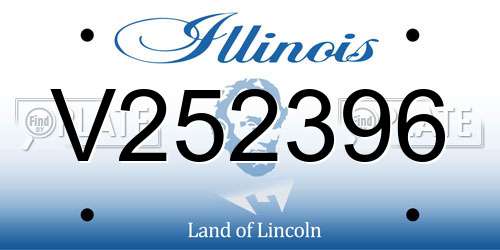 V252396 Illinois License Plate