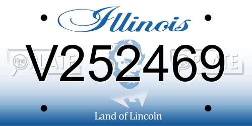V252469 Illinois License Plate