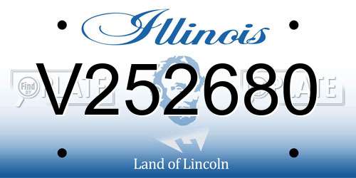 V252680 Illinois License Plate