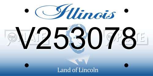 V253078 Illinois License Plate