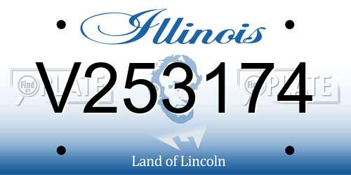 V253174 Illinois License Plate