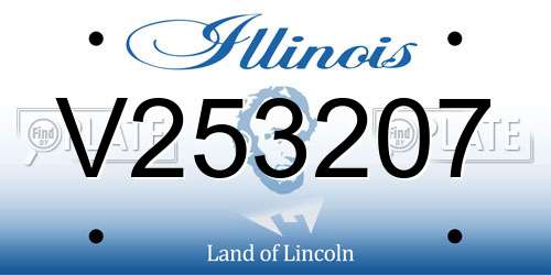 V253207 Illinois License Plate