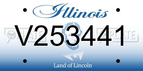 V253441 Illinois License Plate