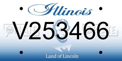 V253466 Illinois License Plate