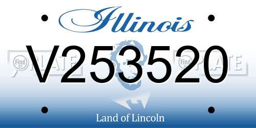 V253520 Illinois License Plate