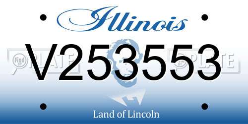 V253553 Illinois License Plate