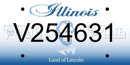 V254631 Illinois License Plate