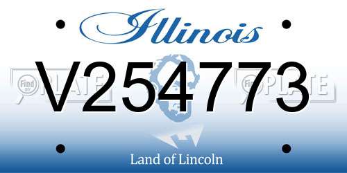 V254773 Illinois License Plate
