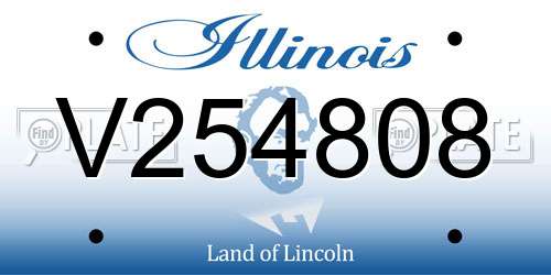 V254808 Illinois License Plate